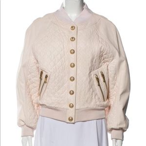 Balmain quilted leather jacket bomber